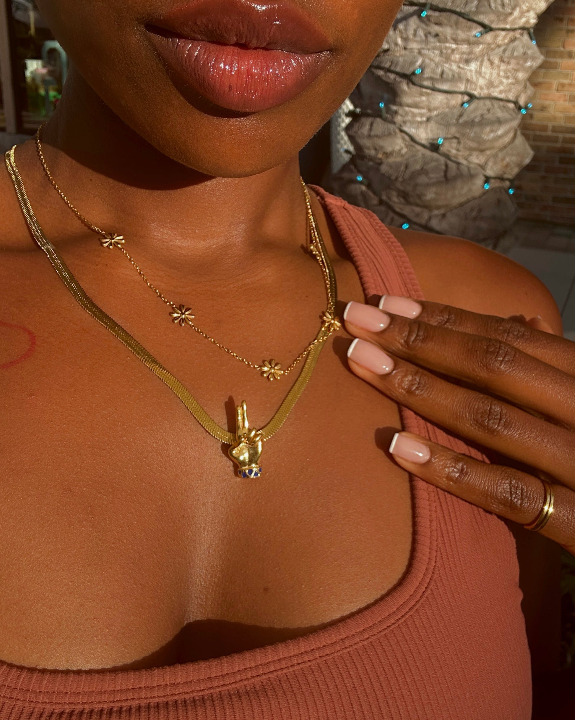 Kemetic Peace Sign Unisex Necklace - Asanti by Koi