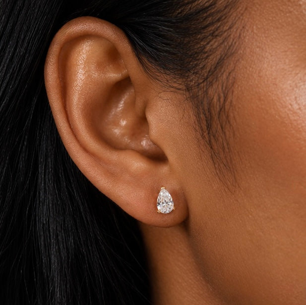 Timeless Pear Cut Studs