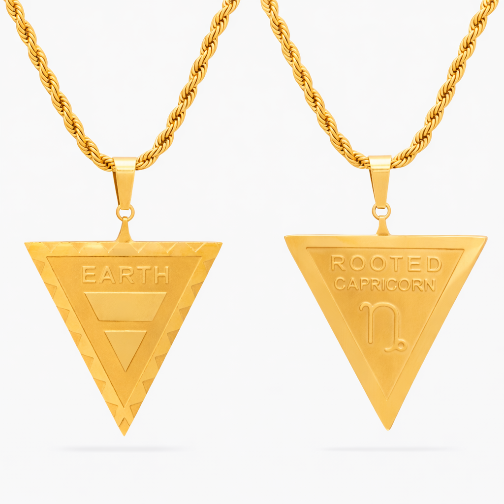 Capricorn Earth Zodiac Necklace