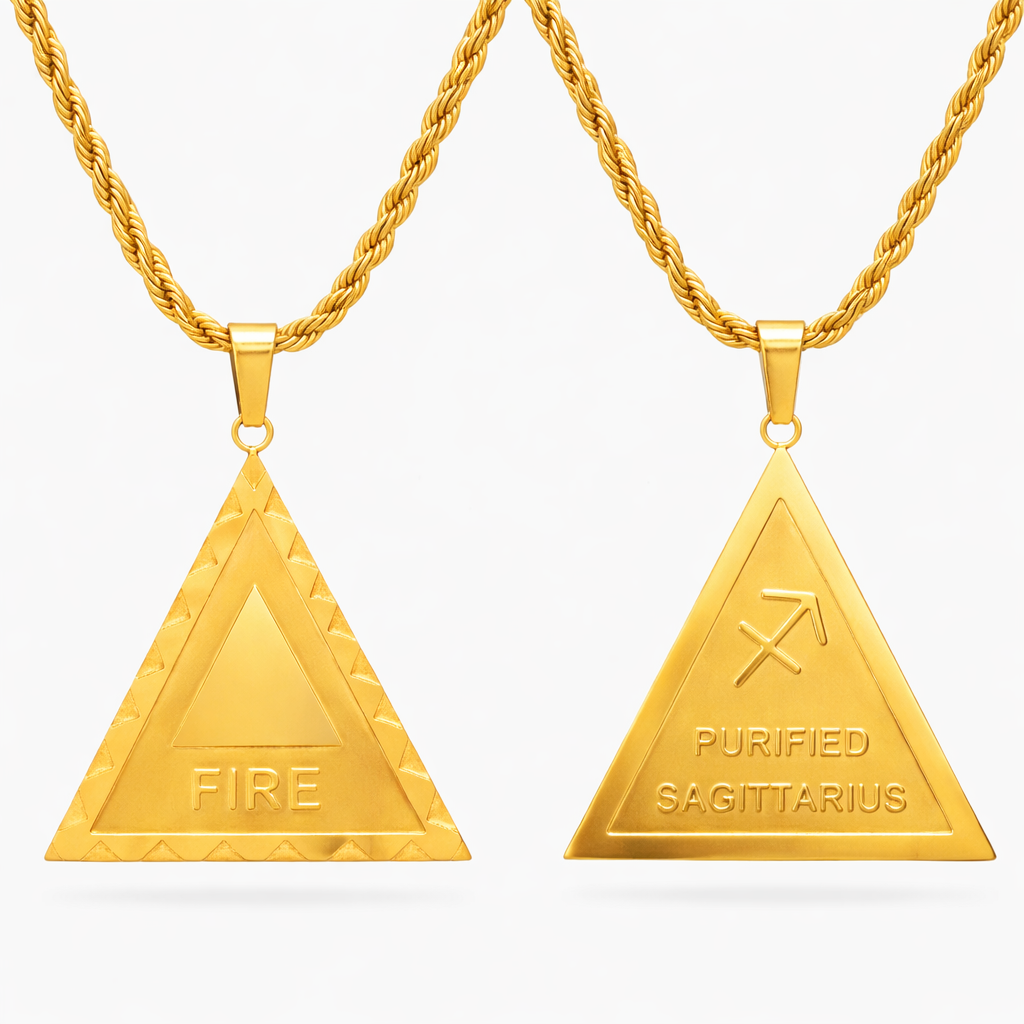 Sagittarius Fire Zodiac Necklace