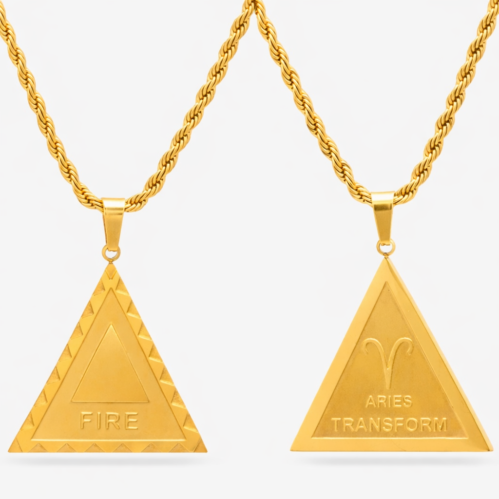 Aries Fire Zodiac Necklace