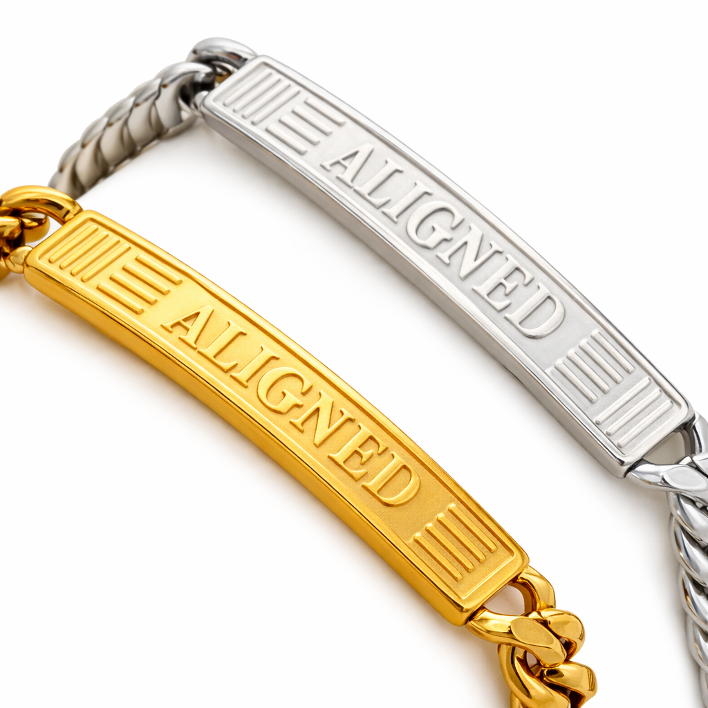 Aligned ID Bracelet | 18K Gold PVD Intentional Jewelry – Asanti by Koi