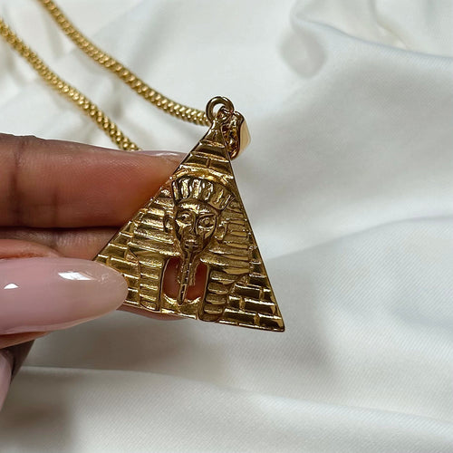 Egyptian Pharaoh King Tut Pyramid Necklace - Asanti by Koi