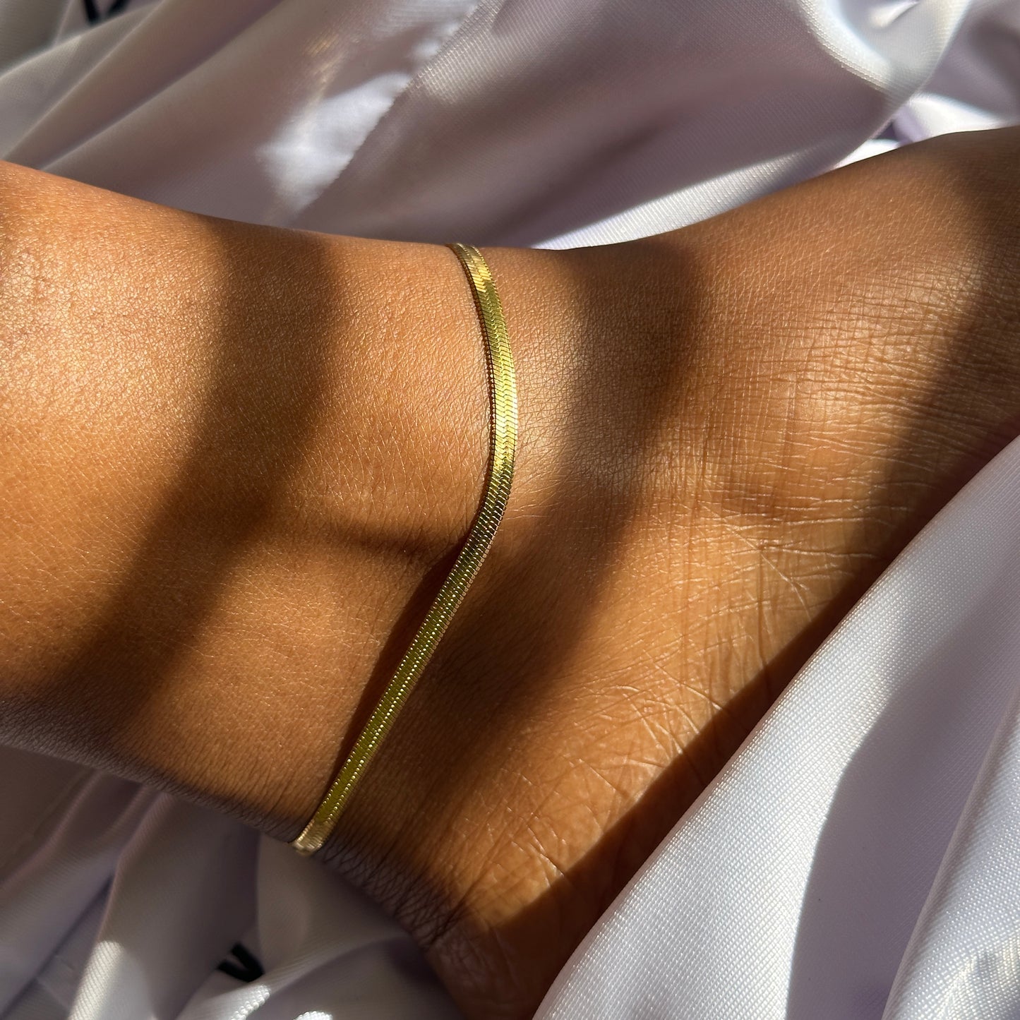 Classic Herringbone Anklet - Asanti by Koi