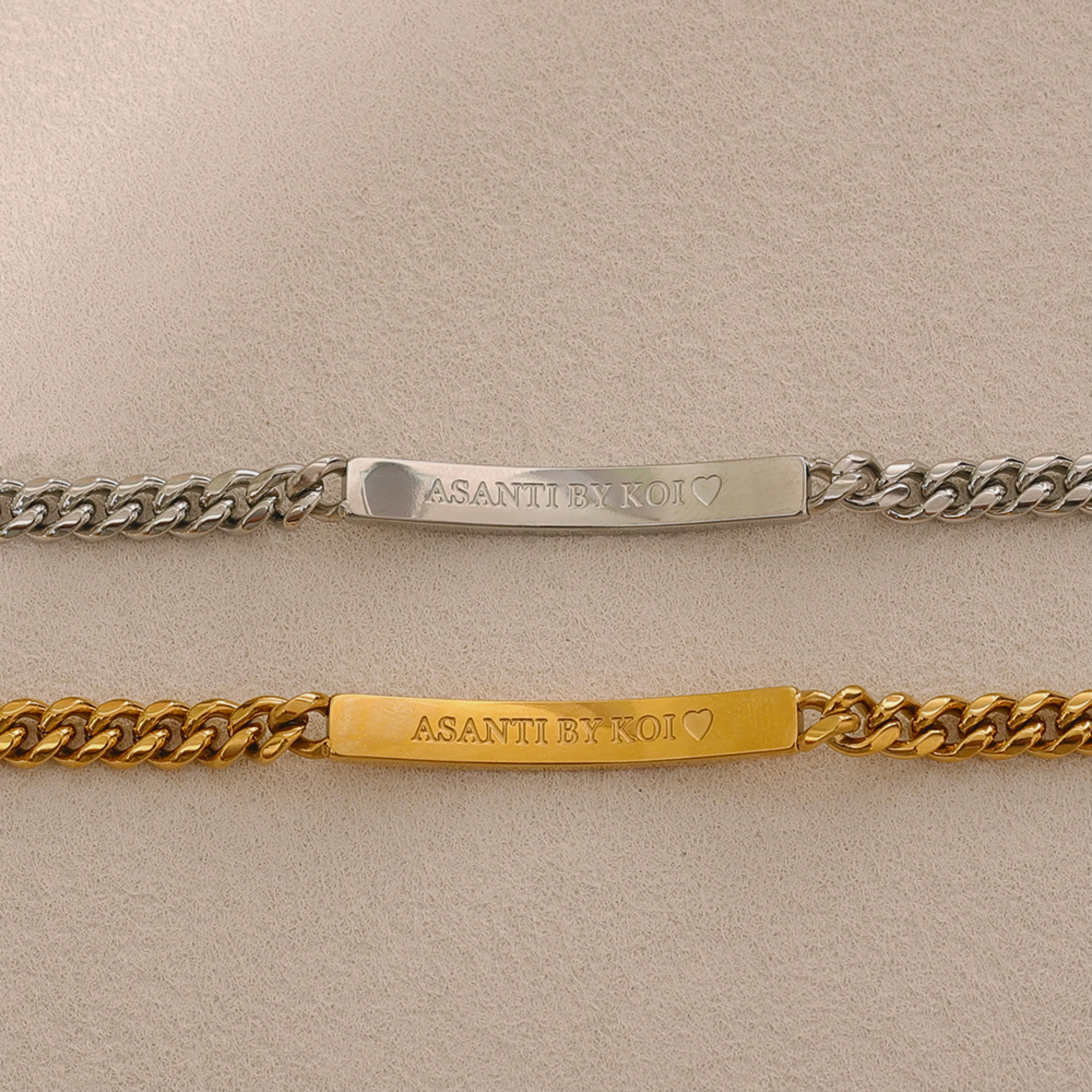 Aligned ID Bracelet | 18K Gold PVD Intentional Jewelry – Asanti by Koi