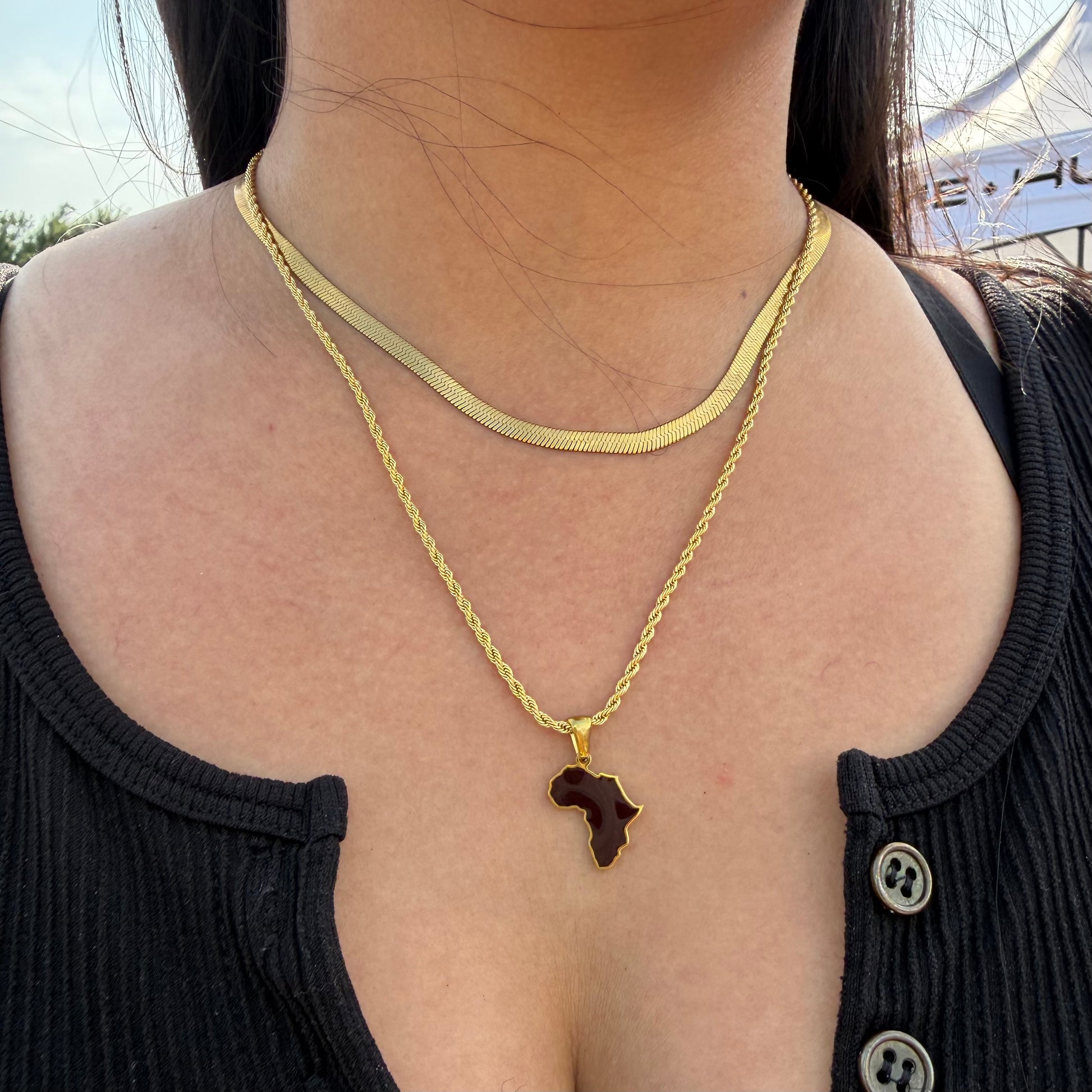 Africa Motherland Necklace -Cocoa - Asanti by Koi