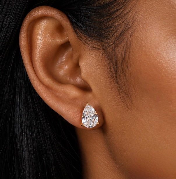 Timeless Pear Cut Studs