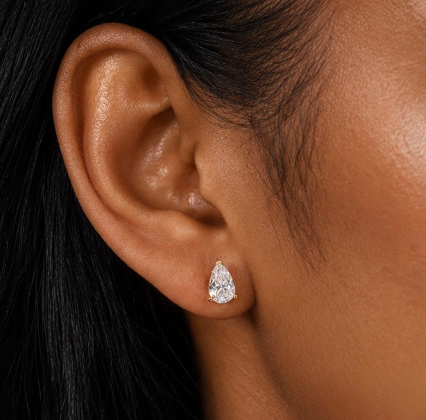 Timeless Pear Cut Studs
