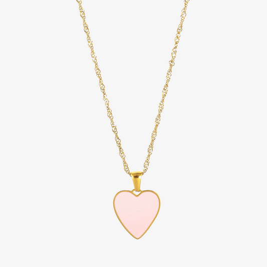 Sacred Heart Necklace - Soft Pink