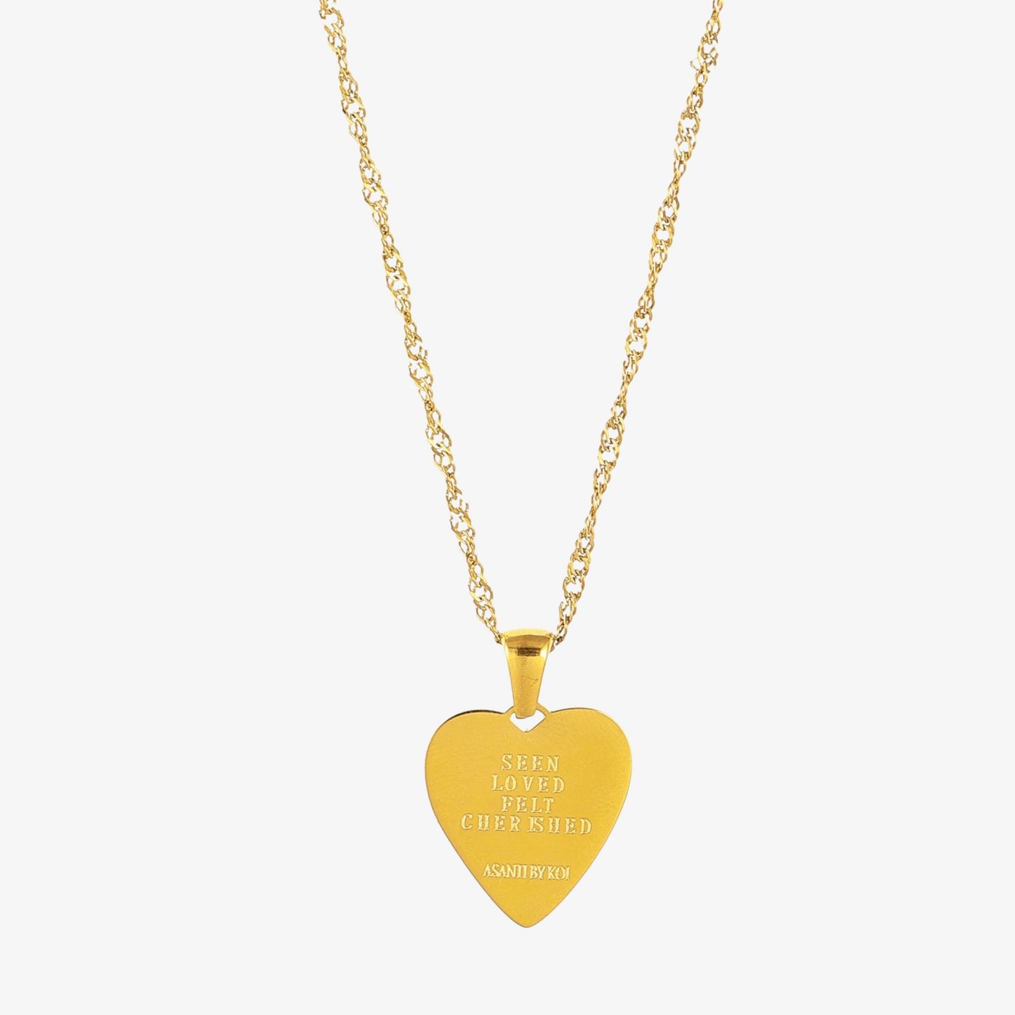 Sacred Heart Necklace - Earth Brown