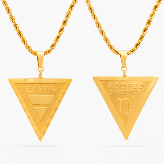 Capricorn Earth Zodiac Necklace