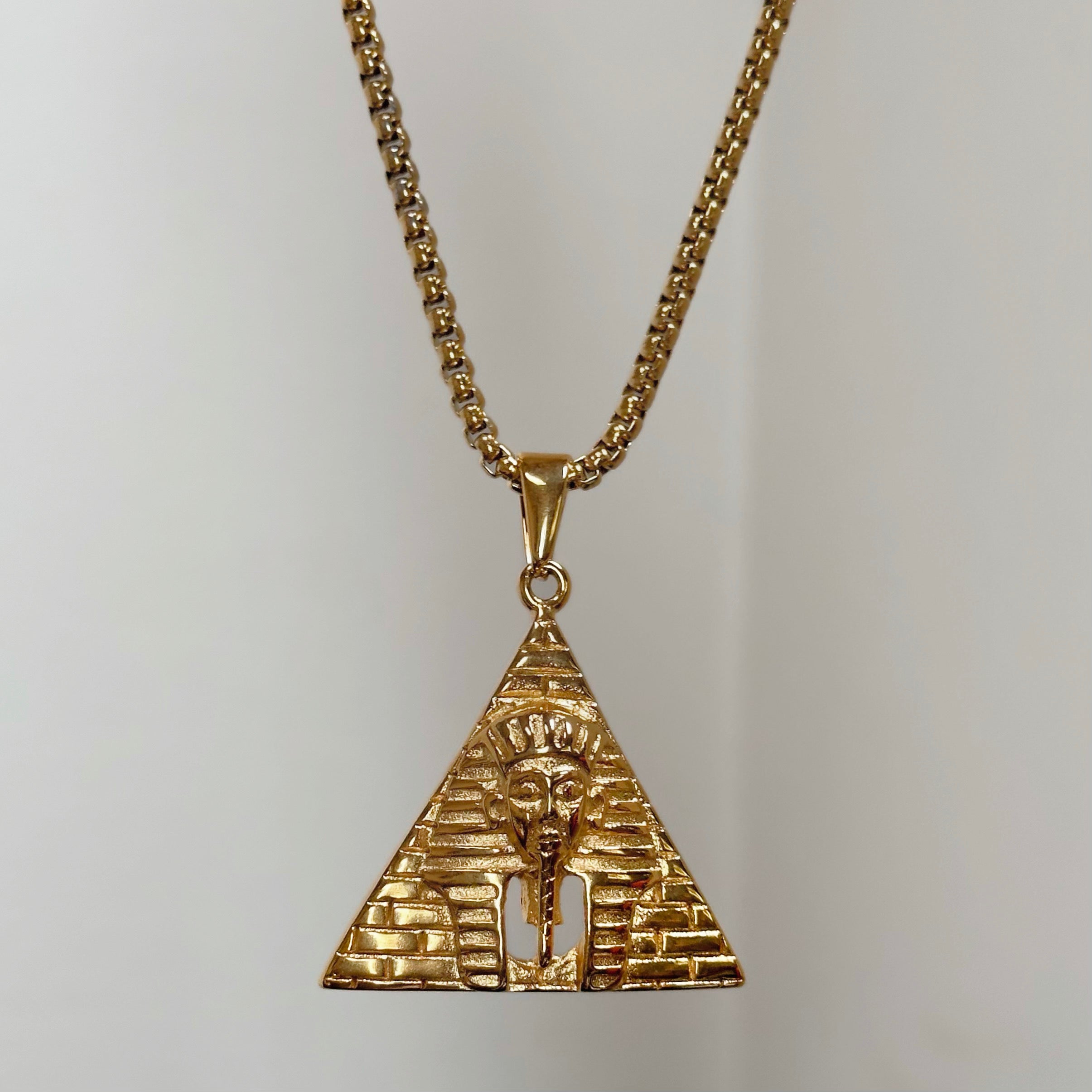 Egyptian Pharaoh King Tut Pyramid Necklace - Asanti by Koi