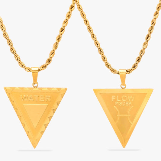 Pisces Water Sign Double-Sided Necklace