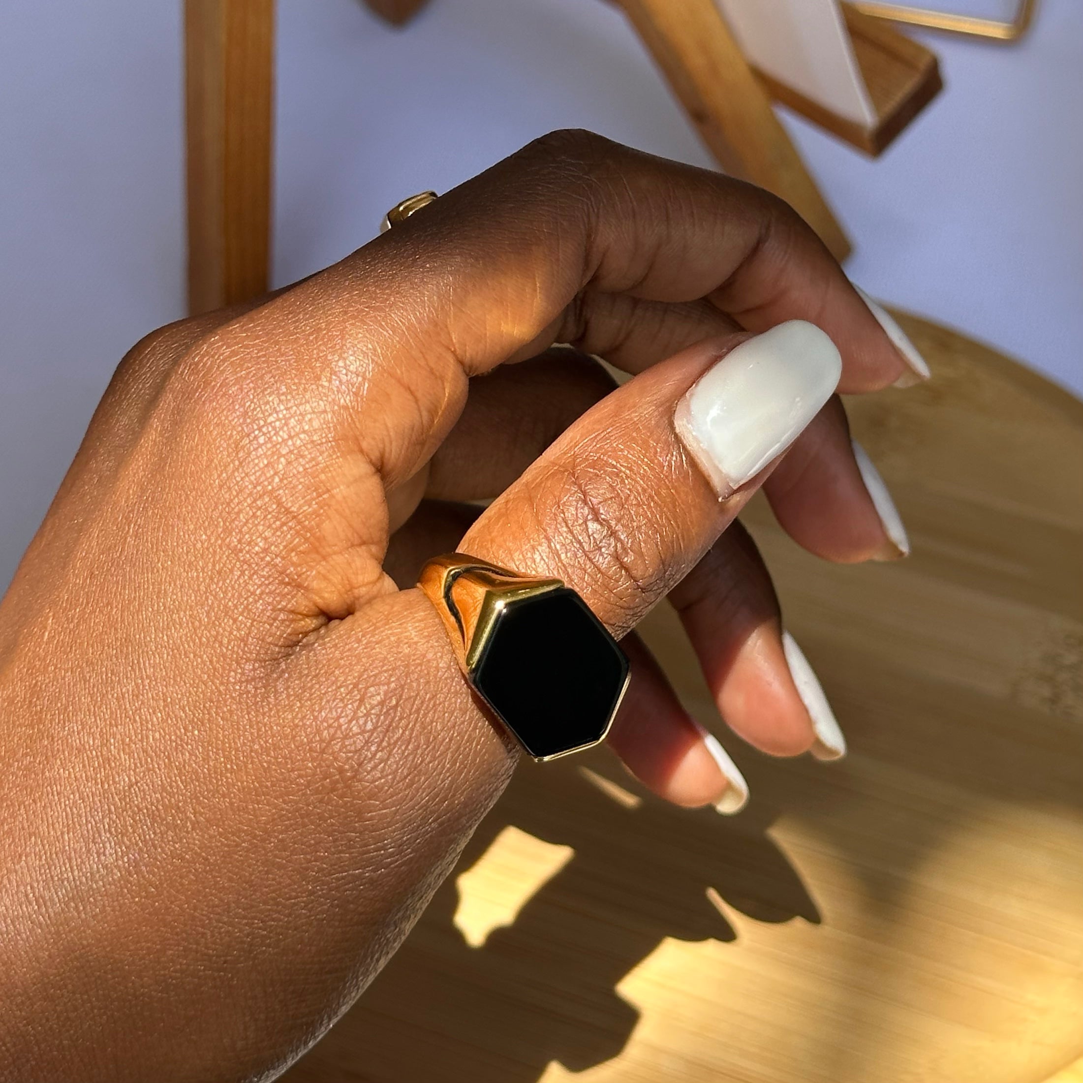 Mfalme Black Onyx Ring - Asanti by Koi