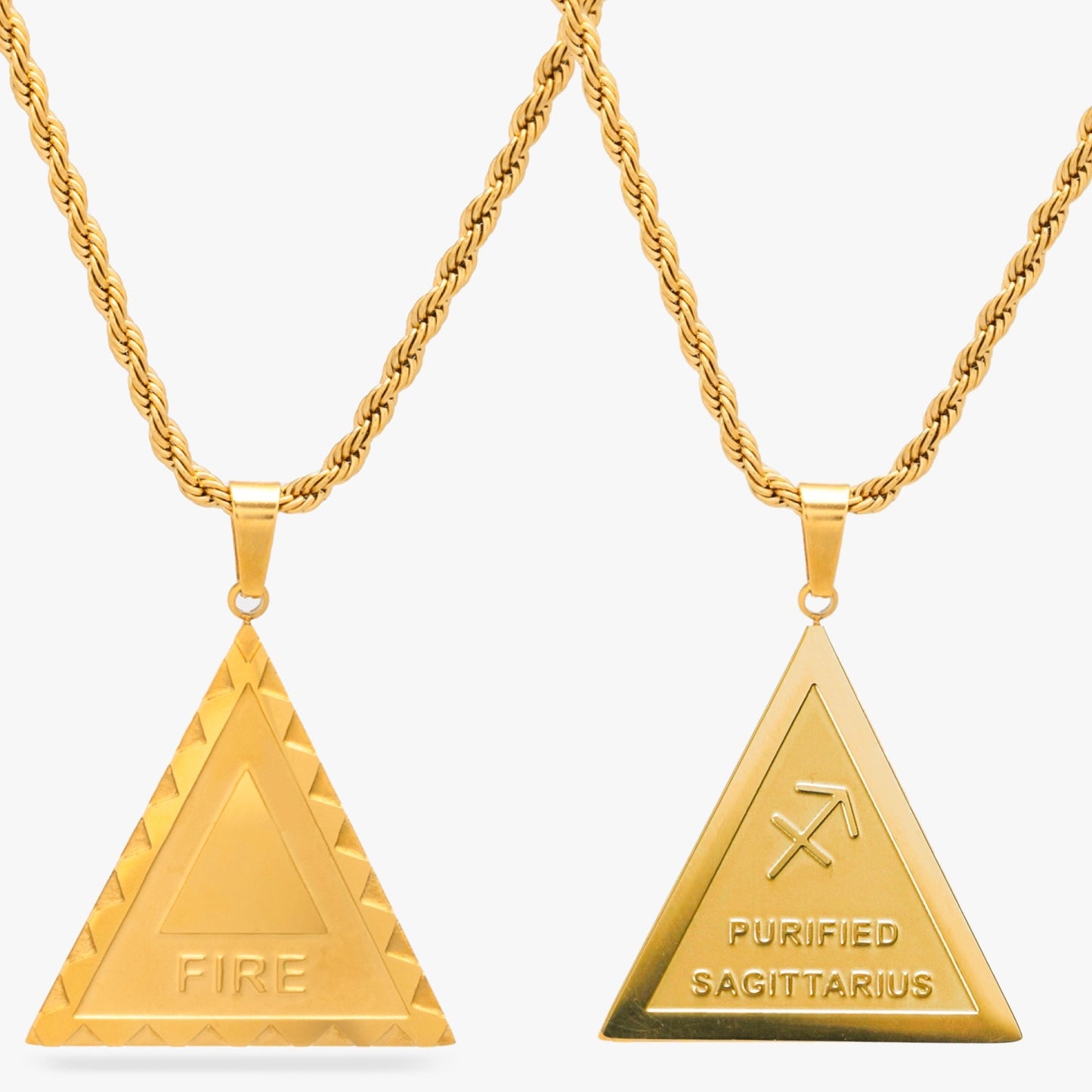 Sagittarius Fire Sign Double-Sided Necklace