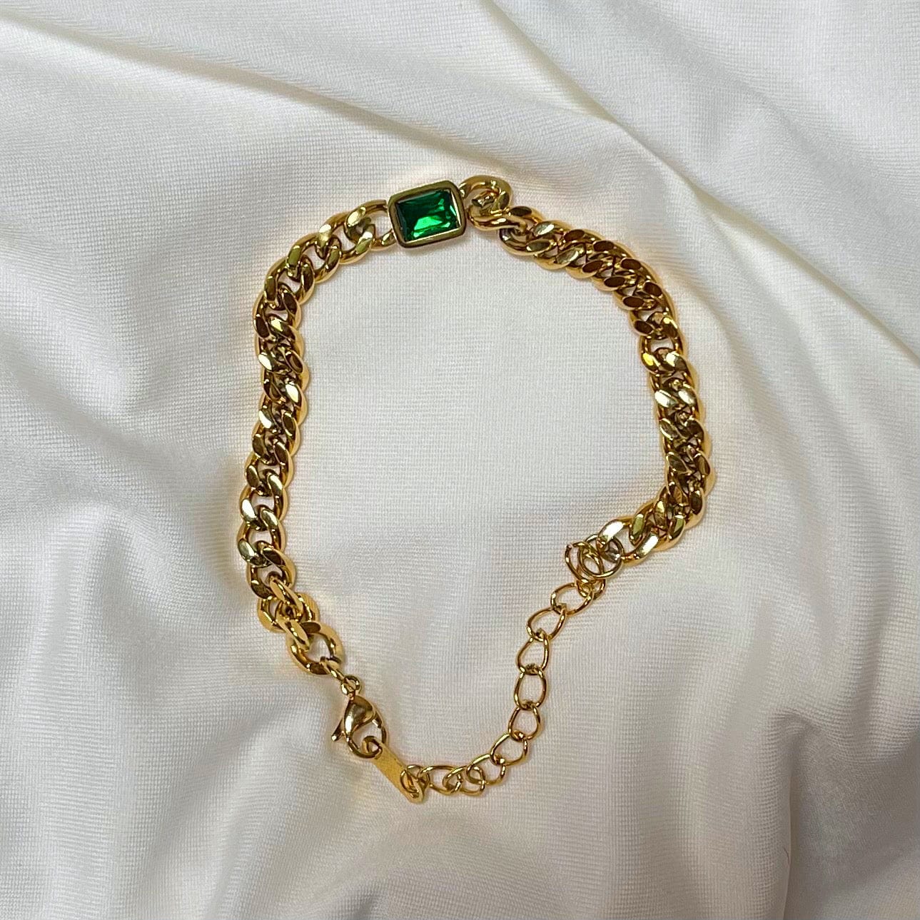 Asanti by Koi Bracelet Green Goddess Chain Bracelet
