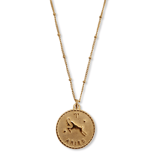 Asanti By Koi- Aries Zodiac Coin Necklace